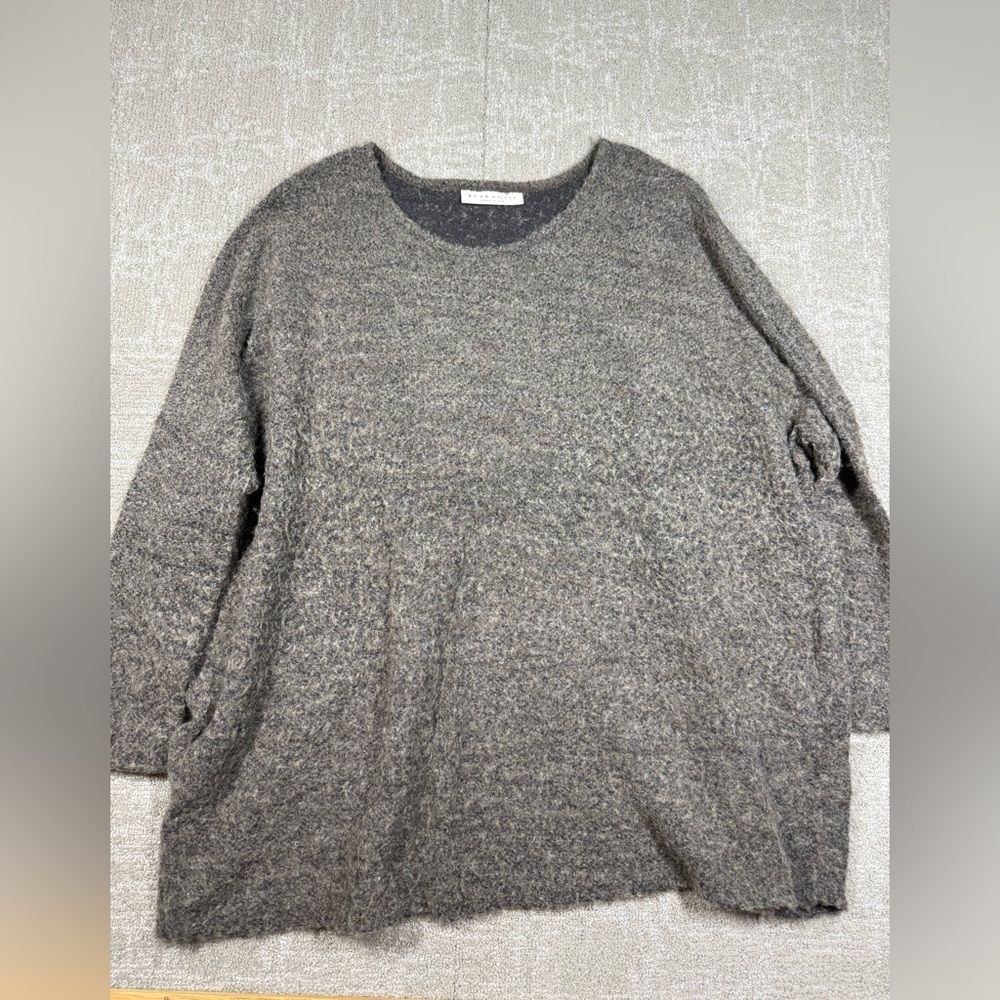 Bryn Walker Textured Boho Alpaca Wool Cotton Oversized Lagenlook Sweater Sz XS